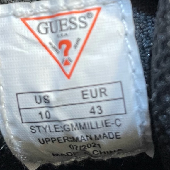 Guess mens million high-top sneakers Black size 10 price to sell - Picture 5 of 6